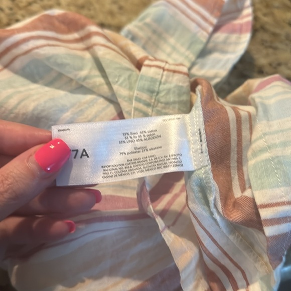 NWT little girls top size 7 pastel stripes great for summer! - Picture 7 of 7